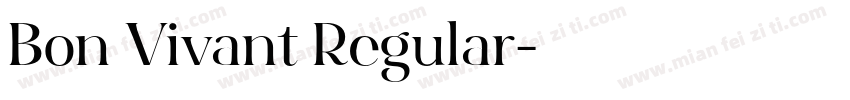 Bon Vivant Regular字体转换